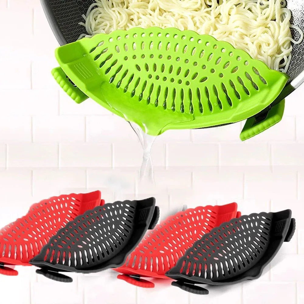 Silicone Pot Strainer - Clip-On Kitchen Colander (2 pcs)