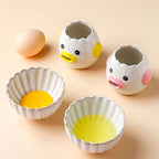 Ceramic Egg Separator - Cartoon Shaped Yolk & White Divider