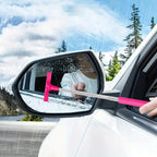 Portable Car Window Scraper with Sponge & Extendable Brush