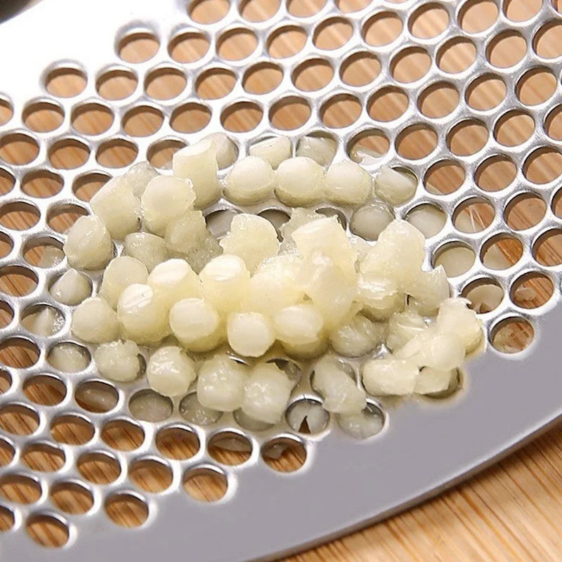 Stainless Steel Garlic Press - Easy One-Press Design