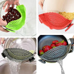 Silicone Pot Strainer - Clip-On Kitchen Colander (2 pcs)