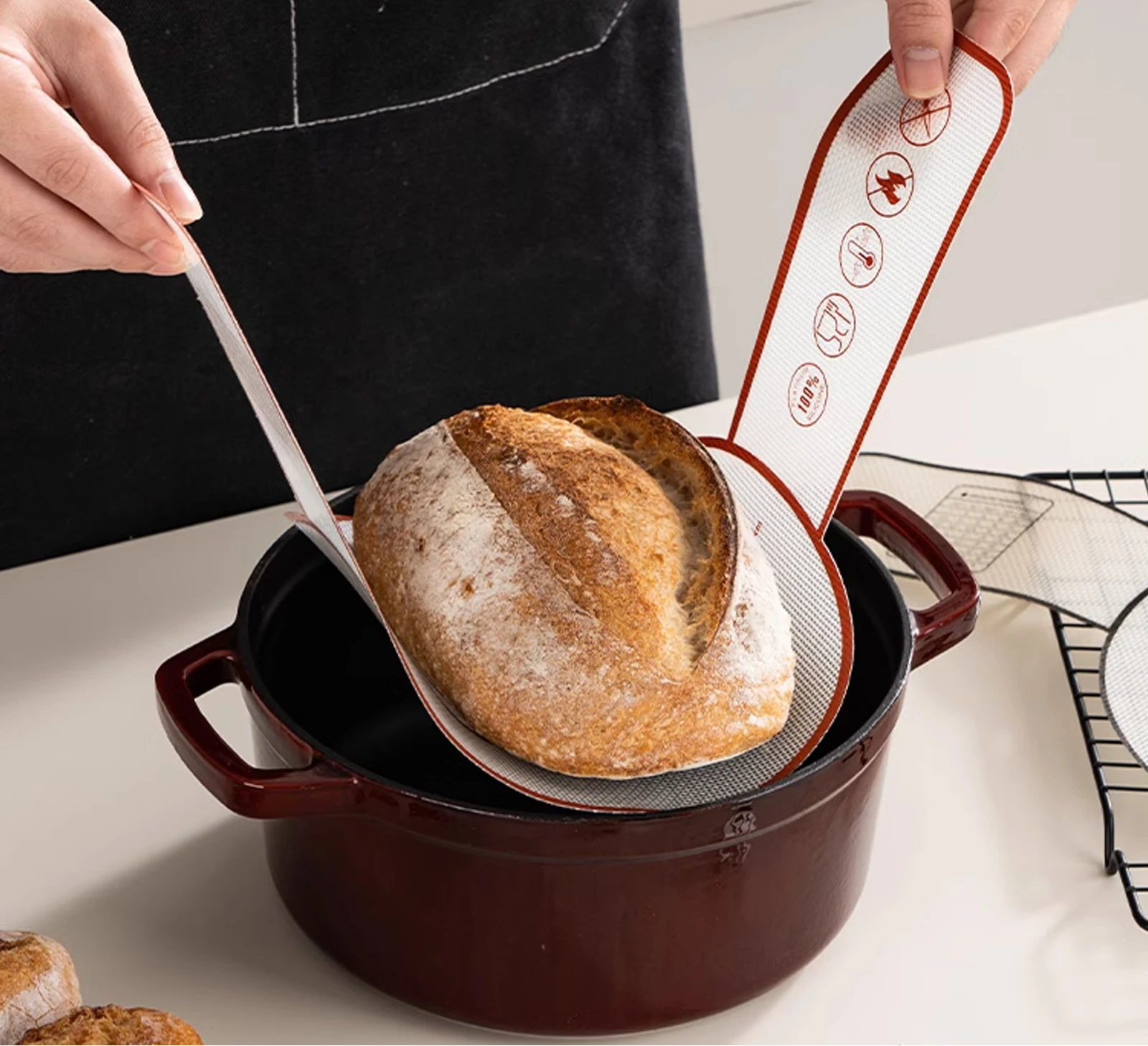 Silicone Bread Sling - Non-Stick Baking Mat for Dutch Oven