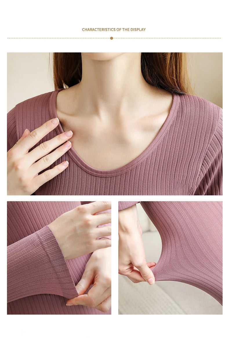 Women's Thermal Underwear Set - Warm Long Johns Base Layer
