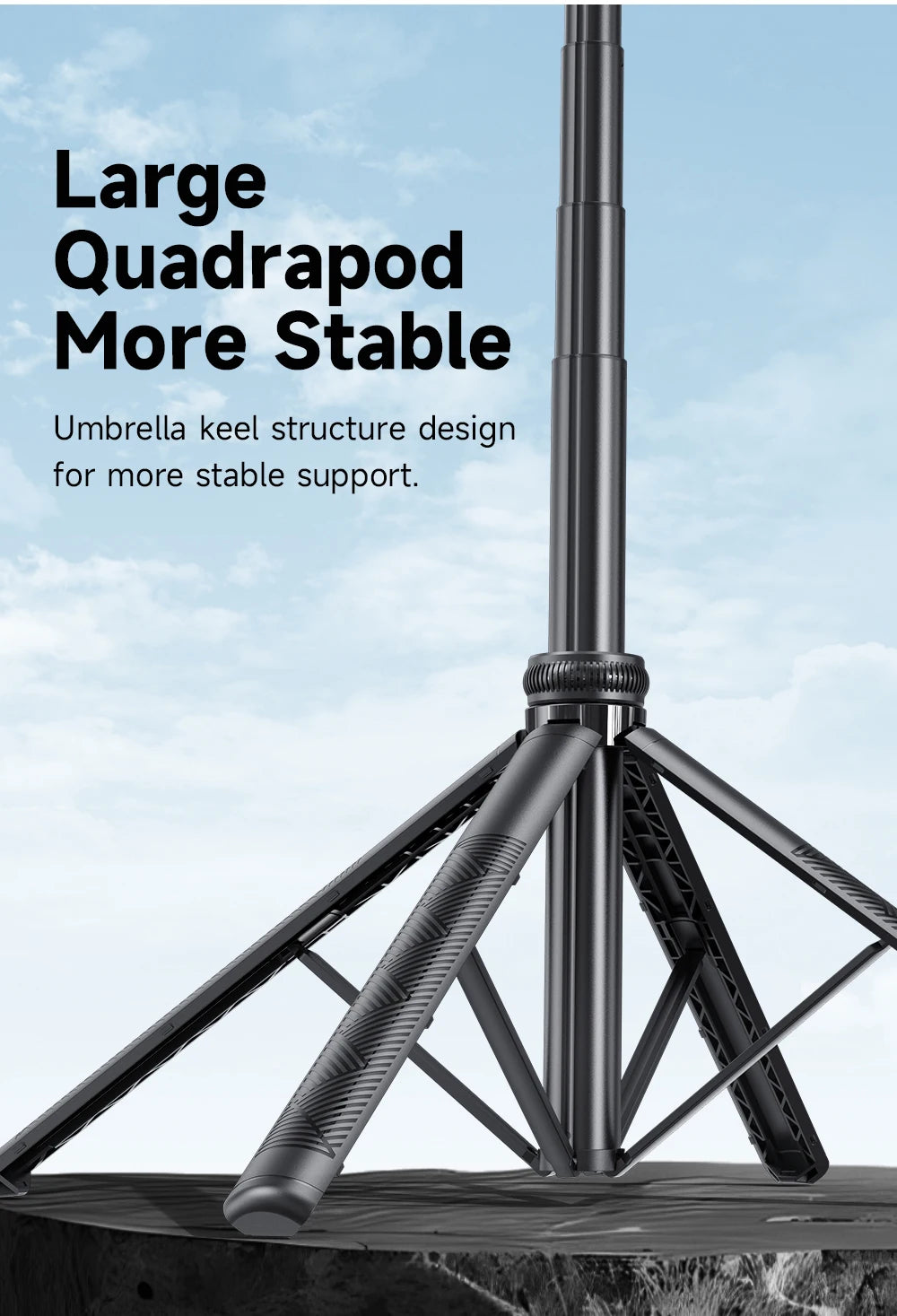 AI Tracking Selfie Stick Tripod with 360° Rotation & Bluetooth Remote - 5.4ft Extendable