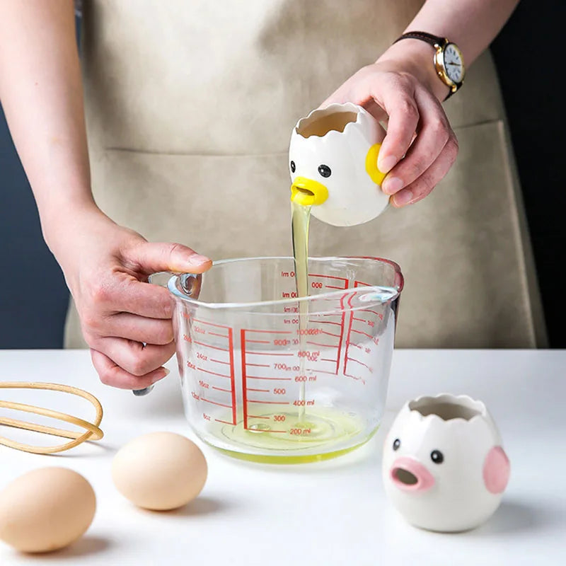 Ceramic Egg Separator - Cartoon Shaped Yolk & White Divider