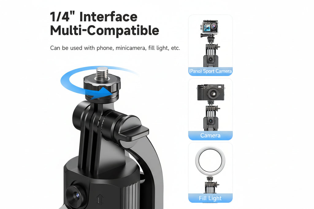 64-Inch Tripod Selfie Stick with 360° Auto-Rotation & Face Tracking - Bluetooth Remote