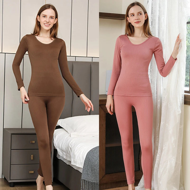 Women's Thermal Underwear Set - Warm Long Johns Base Layer