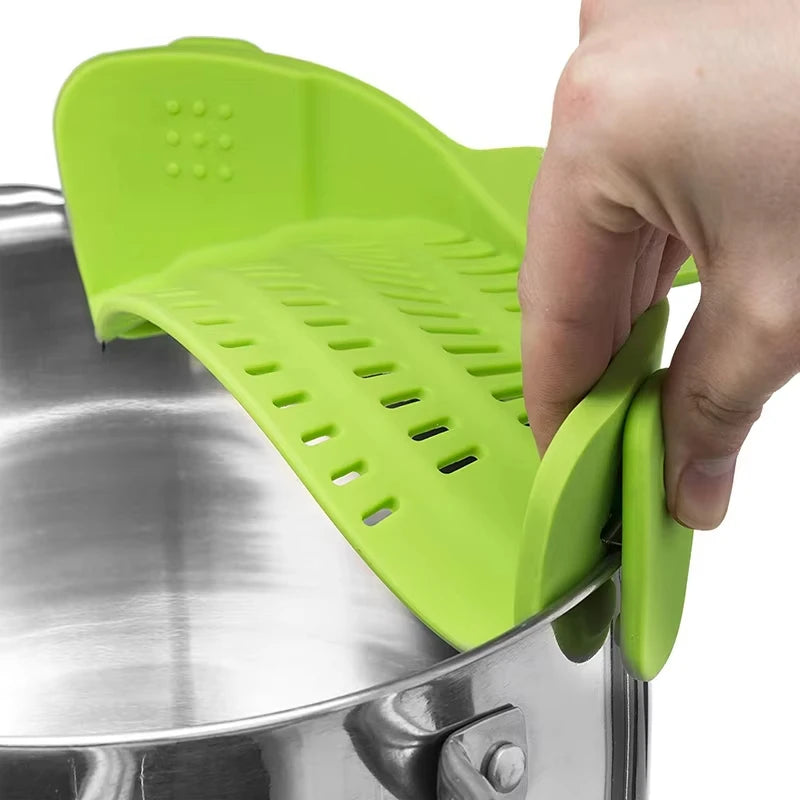 Adjustable Silicone Clip-On Pot Strainer