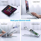 Aluminum Laptop Stand - Adjustable Ergonomic Riser