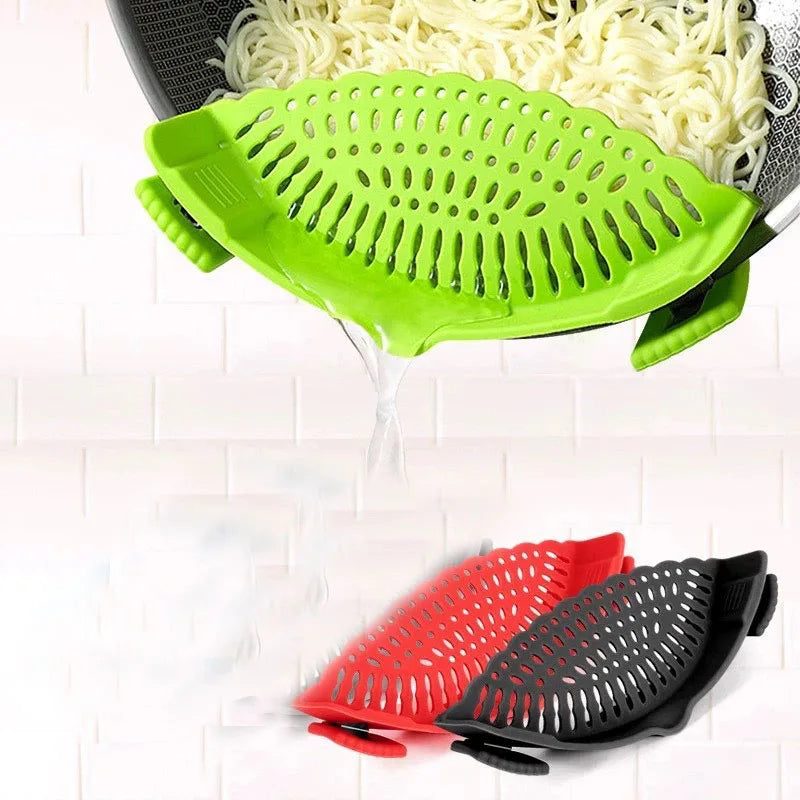 Silicone Pot Strainer - Clip-On Kitchen Colander (2 pcs)