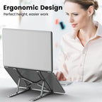 Aluminum Laptop Stand - Adjustable Ergonomic Riser