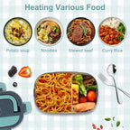 Electric Lunch Box Food Warmer - 1.5L Portable Heater for Car & Home