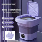 Portable Mini Washing Machine - Foldable Compact Washer for Small Loads