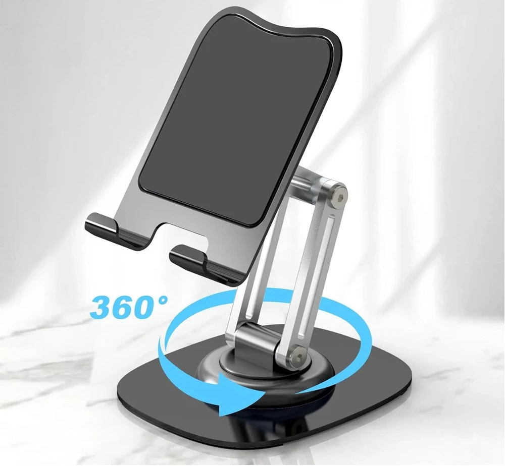 Universal Tablet & Phone Stand - 360° Adjustable Desk Mount with Detachable Arm