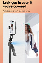 64-Inch Tripod Selfie Stick with 360° Auto-Rotation & Face Tracking - Bluetooth Remote