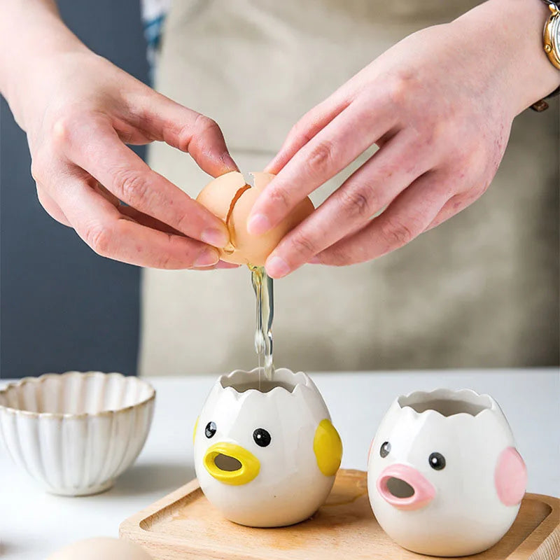 Ceramic Egg Separator - Cartoon Shaped Yolk & White Divider
