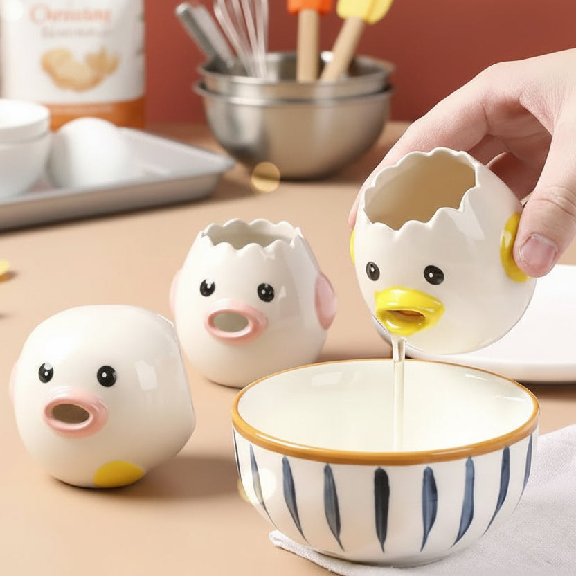 Ceramic Egg Separator - Cartoon Shaped Yolk & White Divider