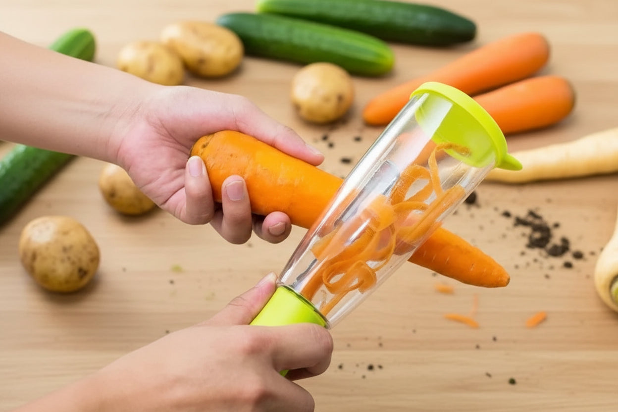 Vegetable Peeler with Storage Container - Multifunctional Tool