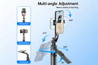 AI Tracking Selfie Stick Tripod with 360° Rotation & Bluetooth Remote - 5.4ft Extendable