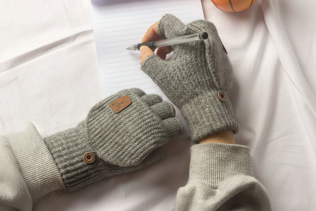 Unisex Knitted Fingerless Gloves - Winter Hand Warmers