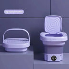 Portable Mini Washing Machine - Foldable Compact Washer for Small Loads