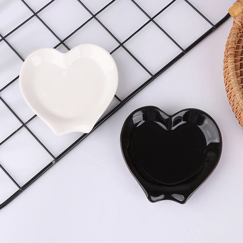 Ceramic Spoon Rest - Heart Shaped Kitchen Utensil Holder