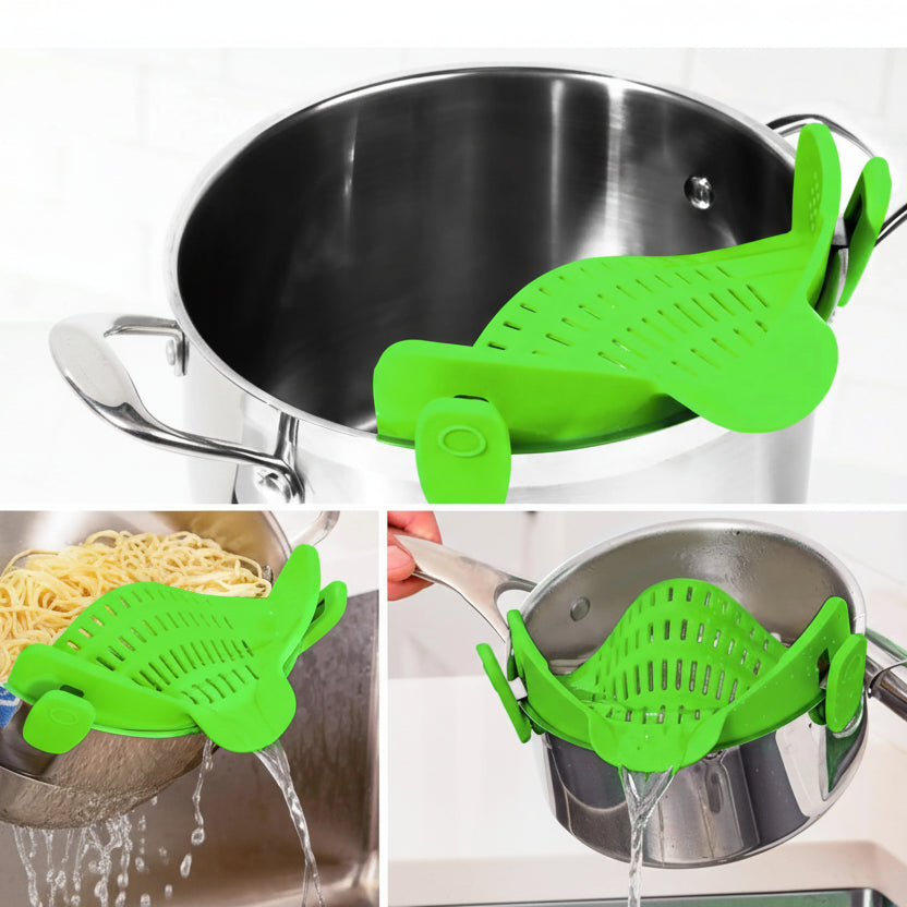 Adjustable Silicone Clip-On Pot Strainer