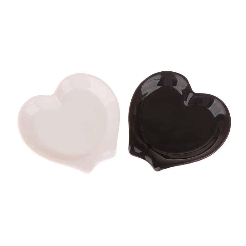 Ceramic Spoon Rest - Heart Shaped Kitchen Utensil Holder
