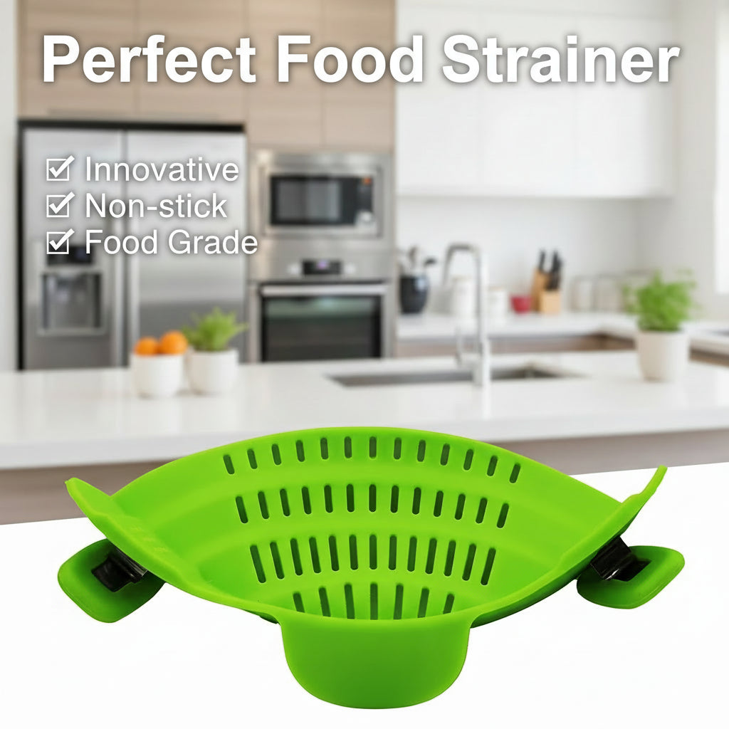 Adjustable Silicone Clip-On Pot Strainer