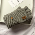 Unisex Knitted Fingerless Gloves - Winter Hand Warmers