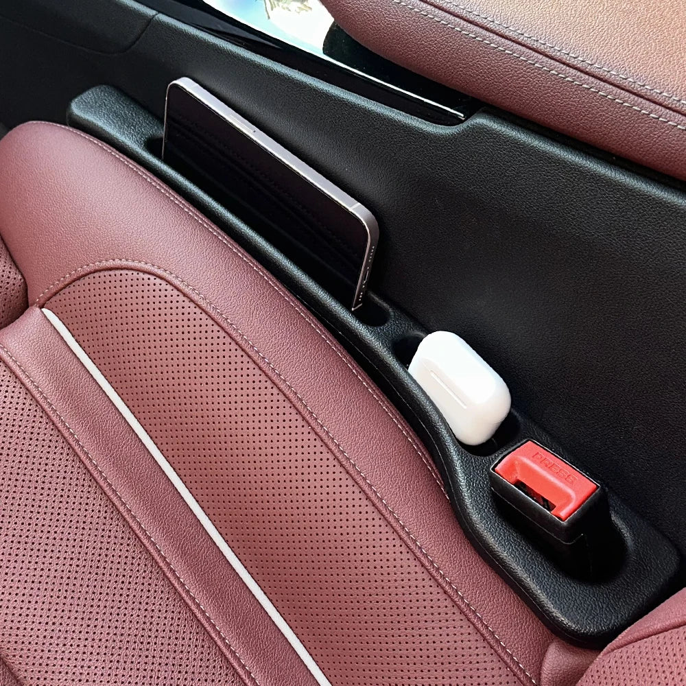 Car Seat Gap Filler - Universal Side Pocket Organizer with Phone Holder