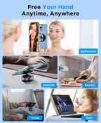 Car Phone Holder, Upgraded 360° Adjustable Vacuum Suction 20X Magnets