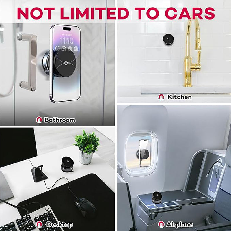 Car Phone Holder, Upgraded 360° Adjustable Vacuum Suction 20X Magnets